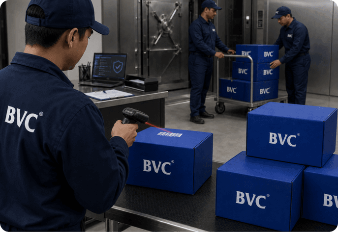 BVC secure bullion supply chain — vault, vehicle and inventory