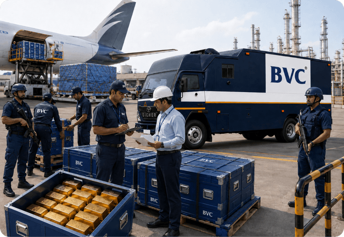 BVC secure dore bar movement — airport cargo to refinery