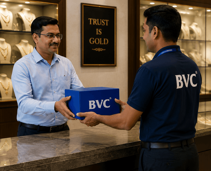 BVC secure old gold logistics — jewellery store to refinery