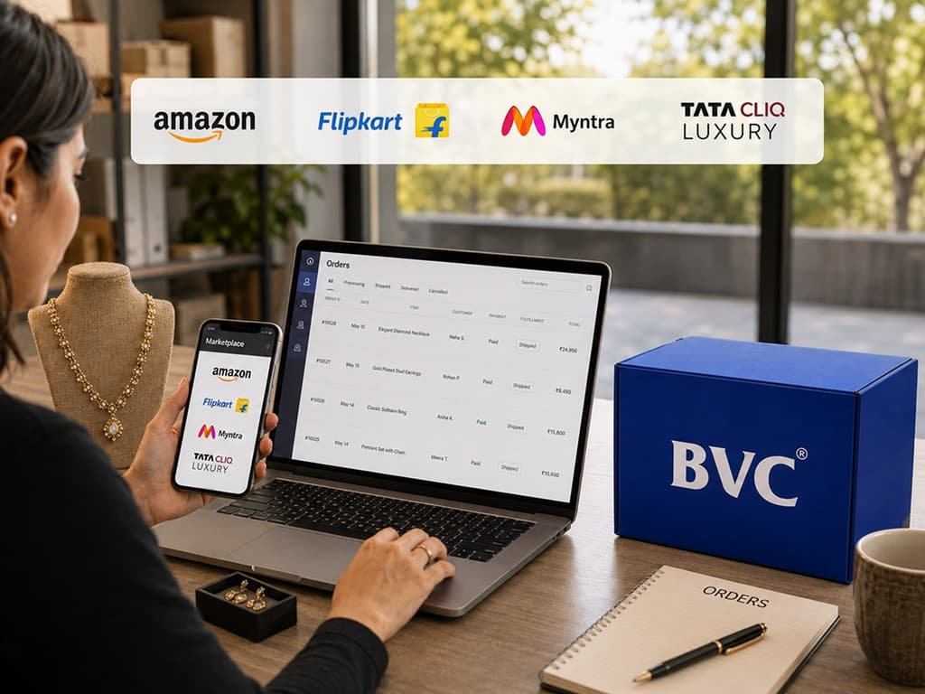 Marketplace Sellers like Amazon, Flipkart, Myntra, Tata Cliq Luxury, Etc