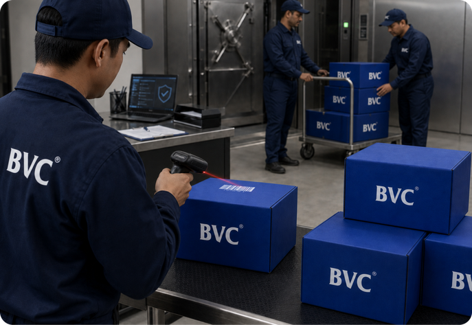 BVC secure bullion supply chain — vault, vehicle and inventory