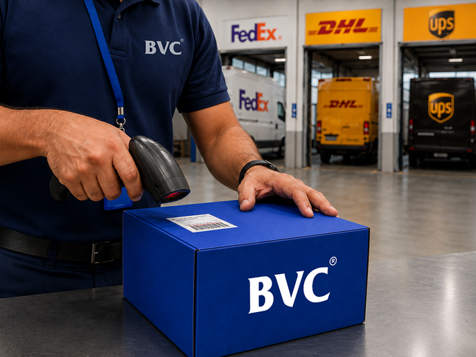 BVC carrier-integrated insured shipping via FedEx, DHL and UPS